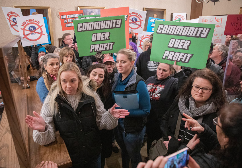 Angry and concerned citizens march into the Governor&rsquo;s office and present a petition with over 3,000 signatures asking Governor Jay Inslee to take a harder look at how things were handled with Supreme Living.