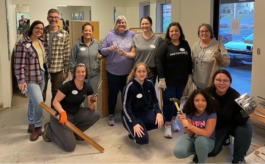 The clinic will be located at 145 S. Market Blvd. in Chehalis. Rainier Eye provided this photo of staff members and others inside the space, which is undergoing renovation.