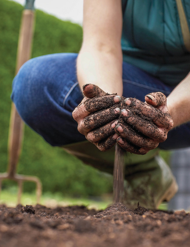 A man sifts through soil in this photo provided by Metro Creative Circle.
