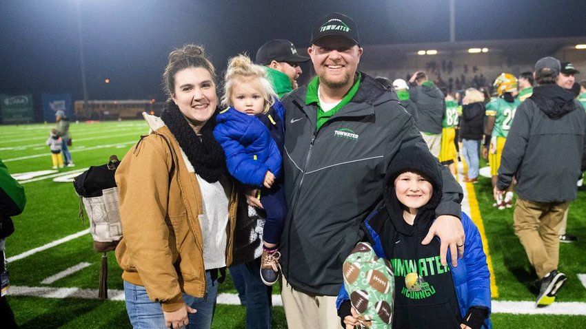 William &quot;Willie&quot; Garrow is pictured with his family in this photo posted by the Tumwater School District on Twitter.