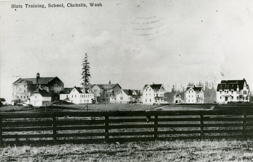 This undated photo shows the State Training School in Chehalis. It would eventually become Green Hill School. This photo is from the State Library Photograph Collection, 1851-1990, Washington State Archives.
