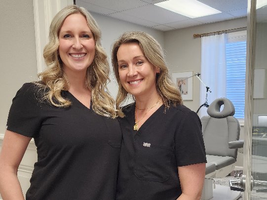 Adorne Medical Aesthetics owners Krystal Mishler, left, and Laura Stajduhar are pictured in this photo provided by the Centralia-Chehalis Chamber of Commerce.