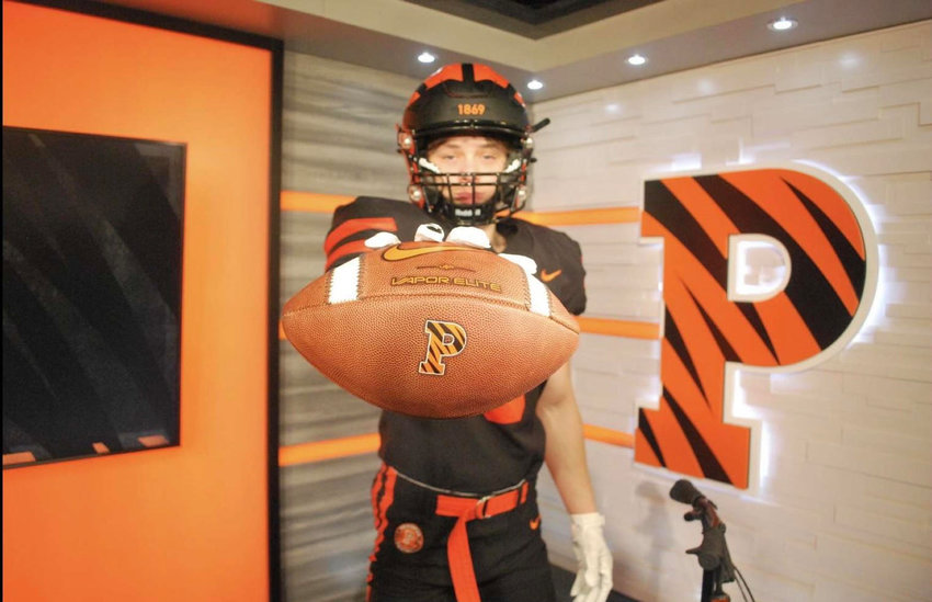 Kyler Ronquillo poses for a photo during his visit to Princeton University.