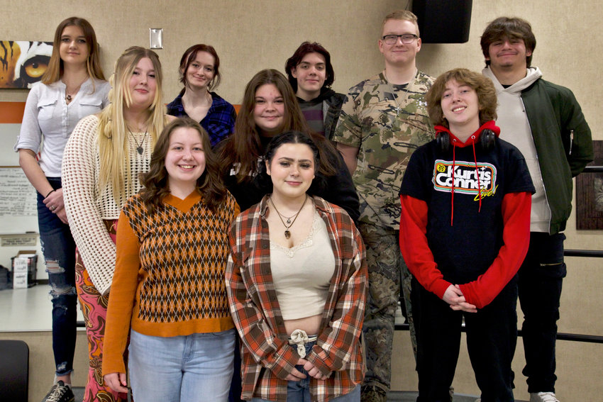Eleven Centralia High School choir students were accepted to All Northwest and All State Choirs this year. From left, in the back row are Paige Watt, Madelyn Piepgras, Felix Haugan, Levi Johnson and Alika Vargas. In the middle row are Ellie Buzzard, Sydney Darling and Beck Geringer. In front are Alyssa Graves and Taydom Baker. Tom Dean is not pictured.
