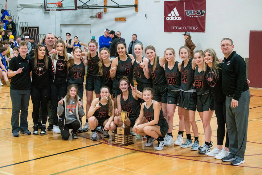 Napavine defeated Adna for the 2B District Championship trophy Saturday night at W.F. West High School.