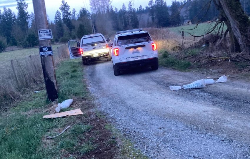 A woman and her son narrowly avoided a kidnapping attempt Thursday after encountering a roadblock apparently meant to snare them in east Pierce County.