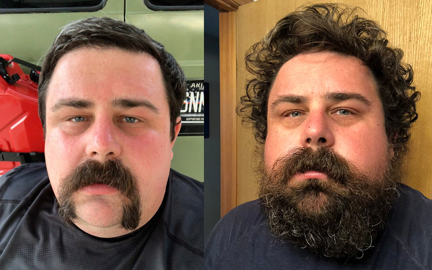 Before and after pictures provided by Jason Smith while he was filming his journey around the U.S. in 2018 while living in his van and surviving soley on the generocity of others. His documentary, Miles of Kindness, debuts this summer.