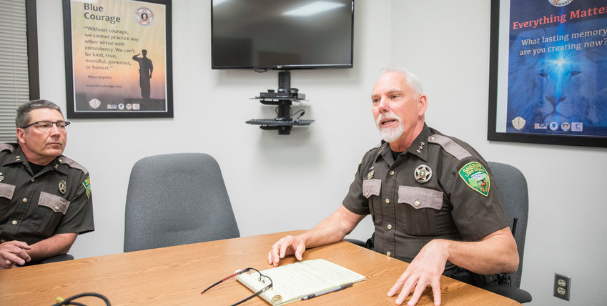 On Wednesday at the Lewis County Law and Justice Center, Sheriff Rob Snaza describes his office&rsquo;s response to the August killing of Portland man Aron Christensen and frustration that followed in the coming months from friends, family and the general public. Charges remain unfiled against a man who admitted to shooting Christensen.