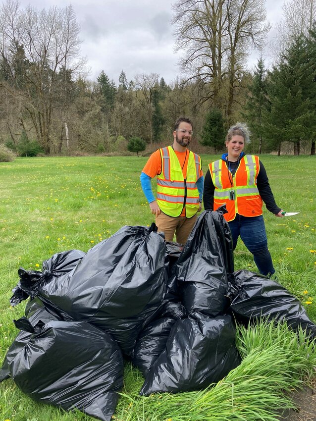In celebration of Earth Day, volunteers in a work party helped to beautify one of Lewis County&rsquo;s most scenic access points to the Chehalis River, at the Chehalis River Discovery Trail on Goodrich Road in Centralia.