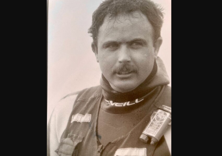 Lt. Jim Davis of the Ocean Shores Police Department, team leader of the surf rescue team, died during a rescue on April 26, 1998.