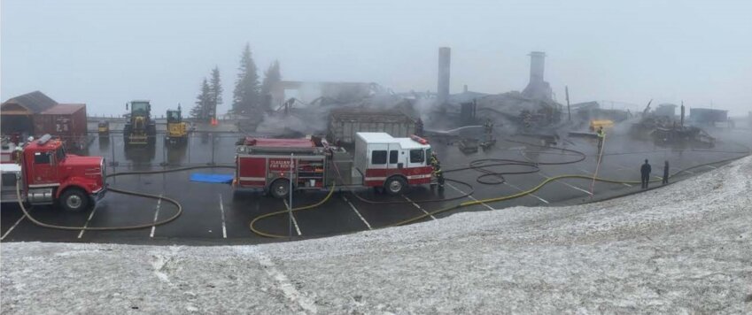 The Hurricane Ridge Day Lodge in Olympic National Park burned to the ground Sunday.