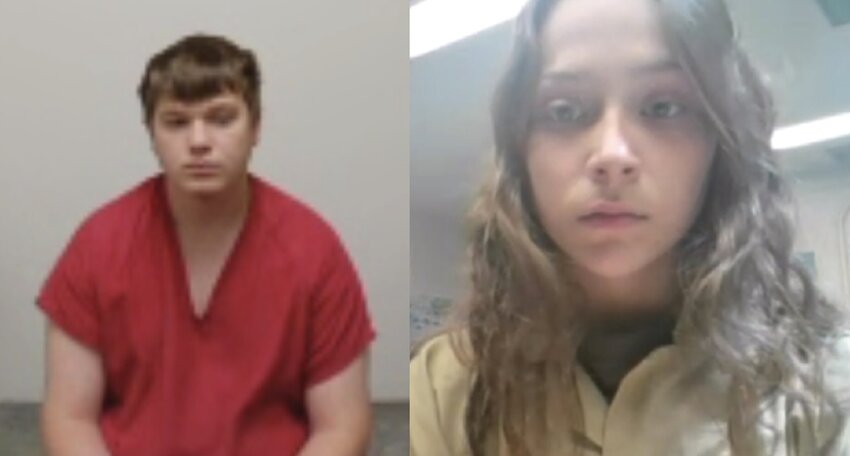 Quinton Ramey, 17, and Taylor Lenihan, 16, both of Redding, California, appear in Lewis County Superior Court during arraignment hearings on Thursday, May 11.Ramey is in custody at the Lewis County Jail and Leninhan is in custody at the Lewis County Juvenile Detention Center.