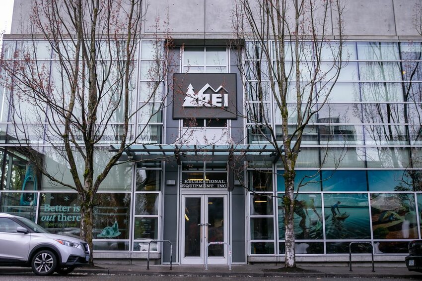 The exterior of the REI Co-op in Portland