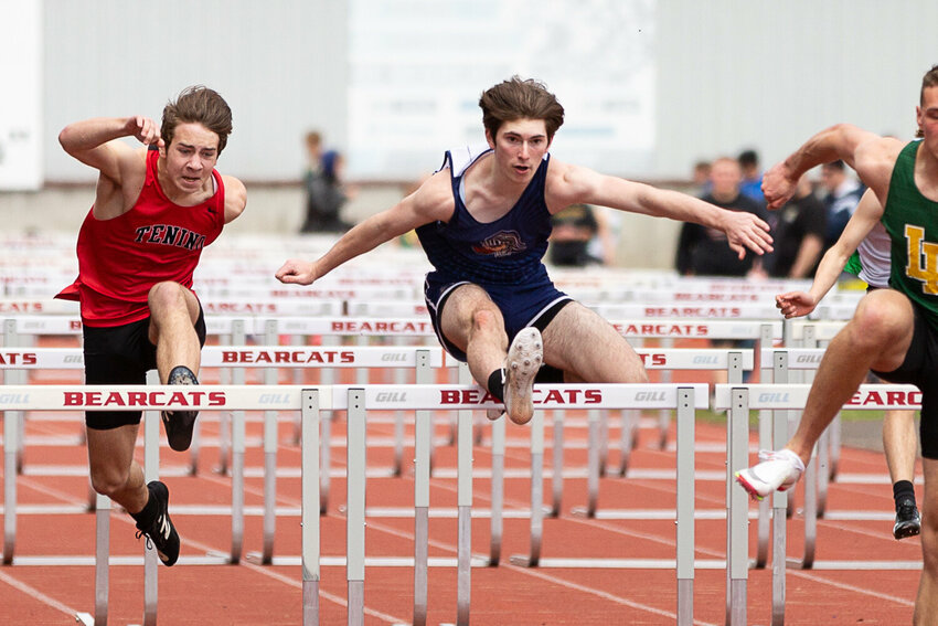 FILE PHOTO &mdash;&nbsp;Pe Ell's Carter Phelps competes in the 110-meter hurdles at the Chehalis Activators Classic April 22, 2023, at W.F. West.