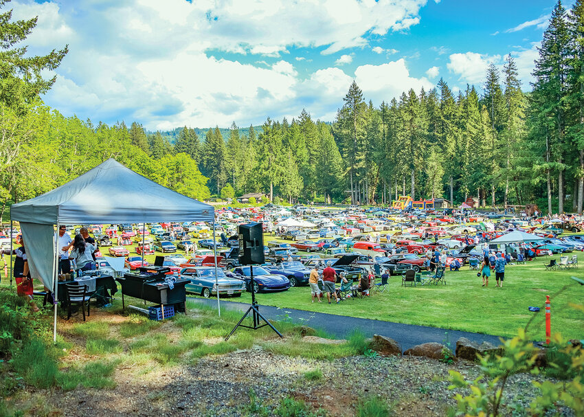 Special interest vehicles fill the cruise-in area of Alderbrook Park for the first cruise-in of the summer on Friday, May 26.