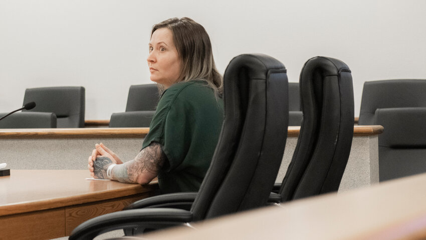 Amber K. Ingram, of Onalaska, appears in Lewis County Superior Court on Friday, June 16. Ingram has also gone by the name Amber Rushton in the past.