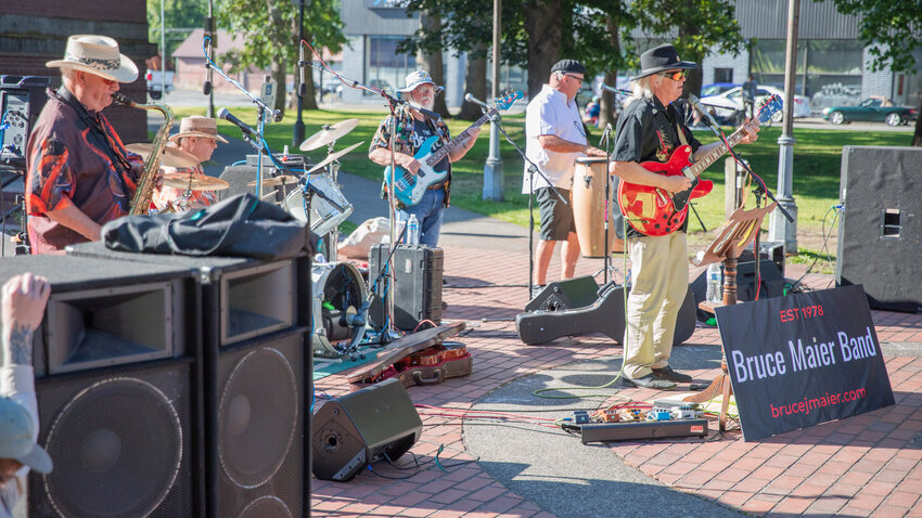 The Bruce Maier Band performs in front of a crowd at George Washington Park on Saturday, June 8.