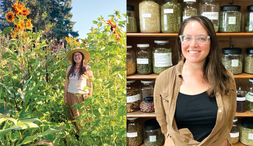 Chehalis herbalist Lauren Olean is pictured in these photos provided to The Chronicle.