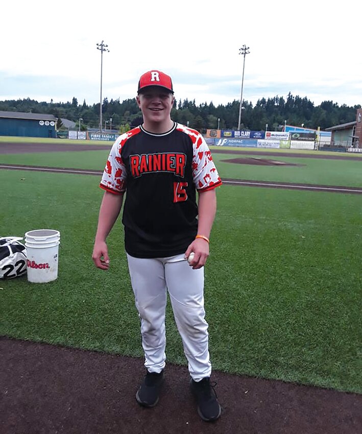 Michael Green is currently a catcher at Chemeketa Community College and wanted to give back to the community while spending the summer in Rainier.
