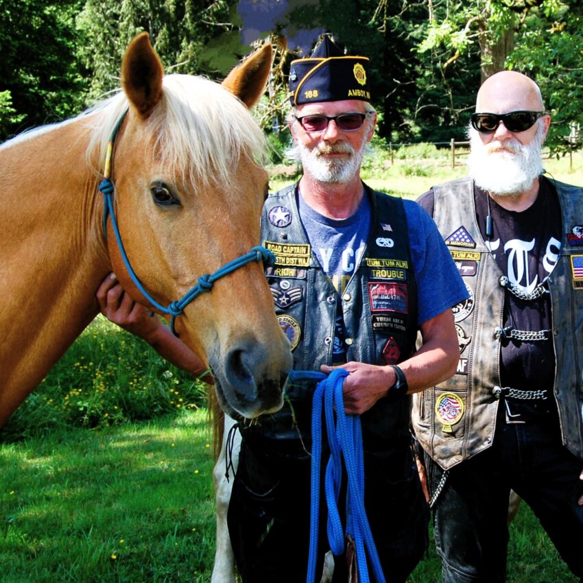 Participants in the first Windhaven Ride for Veterans are pictured.