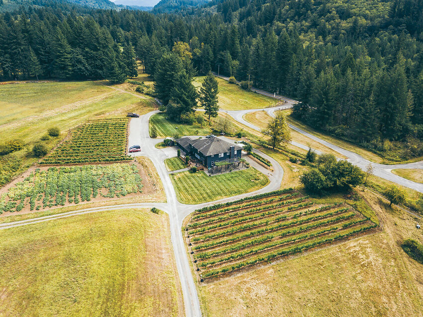 file photo  Pomeroy Cellars in Yacolt is seen in an aerial photo. Although wineries are not constricted on hosting events, other farm-based operations in rural Clark County are. A group of stakeholders among both industries, among others, is set to receive funding to begin late this year.