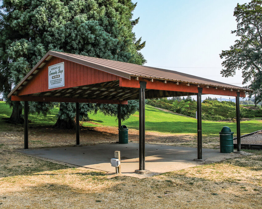 The Horseshoe Lake Park community stage is pictured Aug. 24. Repairs to the structure are among the potential uses for a new state grant the city is applying for this year.