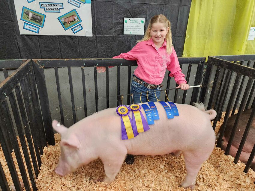 &quot;Sisters Kairi Ayers Guenther, a 2023 Napavine High School graduate and current Centralia College student, and Kenzington Guenther, a Napavine fourth grader, each were awarded Grand Champion awards for their pigs on Sept. 17 at the Washington State Fair in Puyallup. Kairi's pig, named Ruff Nut, is a Red Duroc,&rdquo; wrote their grandpa, Jerry Guenther, in an email to The Chronicle. &ldquo;Kenzington's pig, named Ash, is a Yorkshire. Additionally, each sister received fourth-place ribbons for showing and fitting in their respective age brackets.&quot;&nbsp;