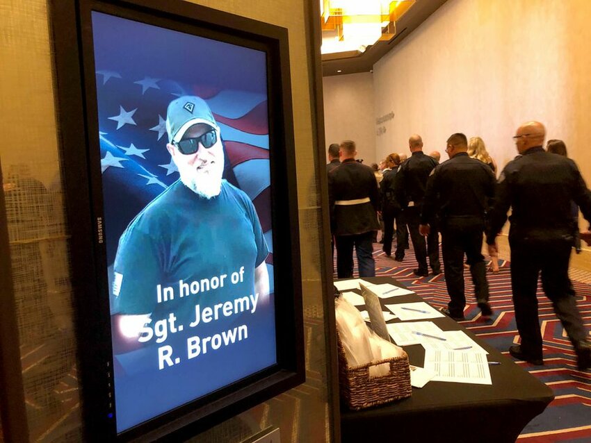 A memorial was held on Tuesday, Aug. 3, 2021, for slain Clark County Sgt. Jeremy Brown.
