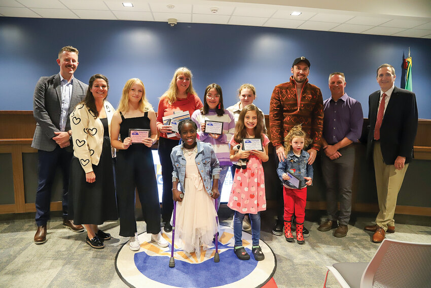 The Ridgefield School District recognized the October employee and students of the month at its school board meeting, Oct. 10.