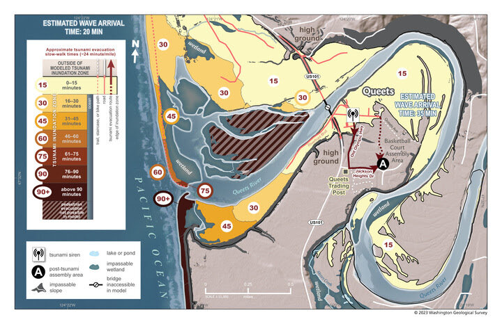 New tsunami maps in Washington present how lengthy it is going to take to stroll to security