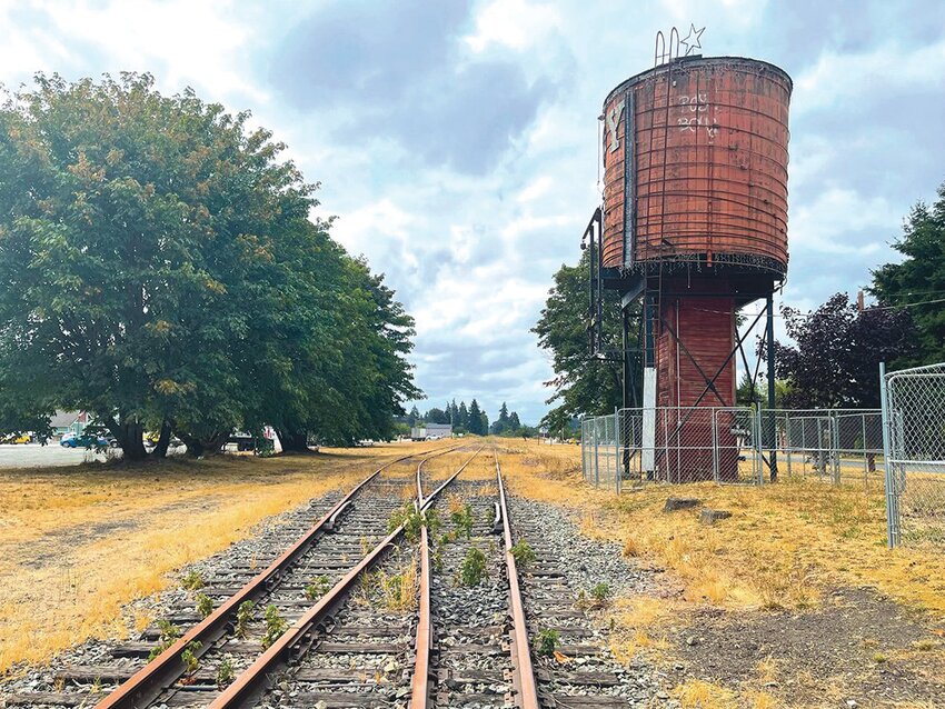 The Roy water tower stands off Warren Street near Highway 507. City officials are considering different options to improve the town&rsquo;s water system.