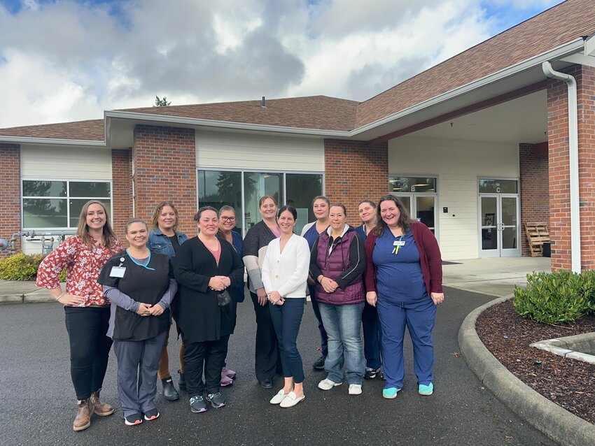 The staff of Assured Hospice is pictured in this photo provided by the Centralia-Chehalis Chamber of Commerce.