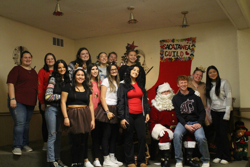 W.F. West High School students pose for a photo at the 47th annual Breakfast with Santa at the Moose Lodge in Centralia on Dec. 9.