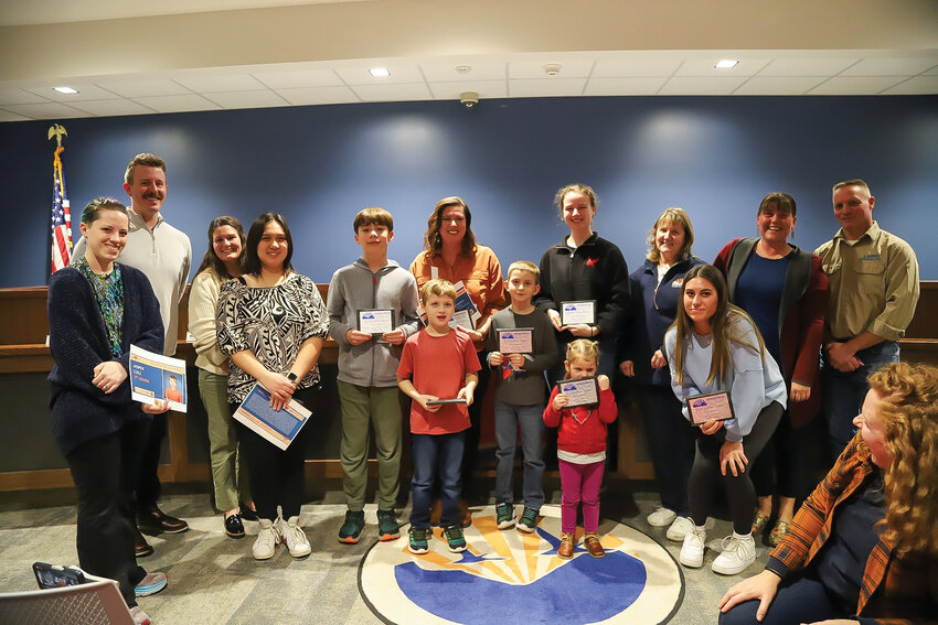 Ridgefield School District honored employee Jackie Bergeron and seven students of the month on Dec. 12 at the Board of Directors meeting.