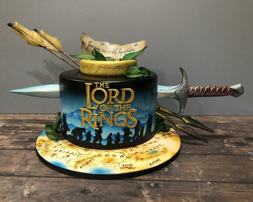 Dee Ragsdale enjoys making cakes with a fantasy theme, including this “Lord of the Rings” cake.