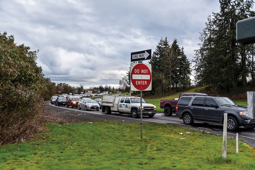 Exit 21 connecting Interstate 5 to Lewis River Road sees heavy traffic during peak hours, according to Woodland City staff.