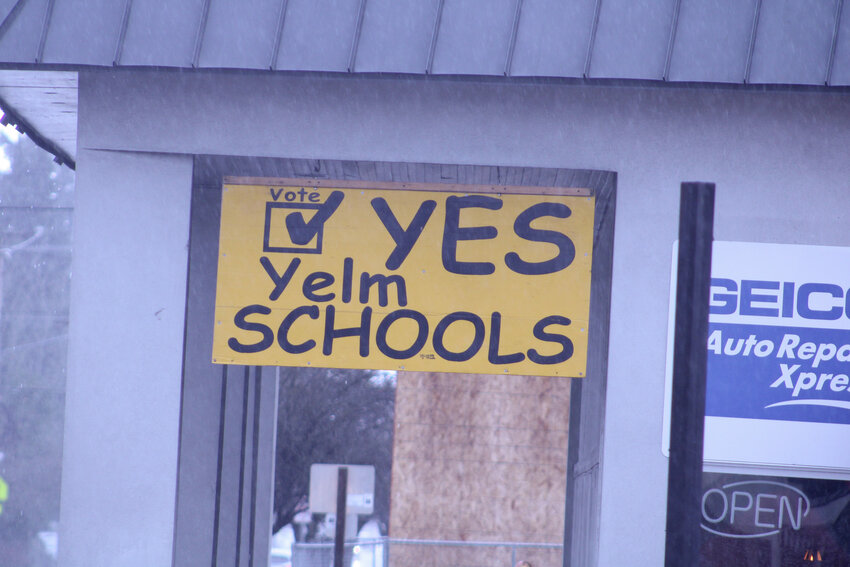 A sign in support of Yelm's levy hangs at Premier Collision CARSTAR in Yelm on Feb. 25. Yelm Community Schools will go out for another educational programs and operations levy in April but at a lower amount than the last one sought by the school district.