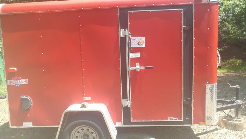 This photo of the storage trailer stolen from Good Stuff Food Carts &amp; Catering in Toledo was included with a gofundme.com effort to raise money to replace the business&rsquo;s trailer and belongings and relocate the business.