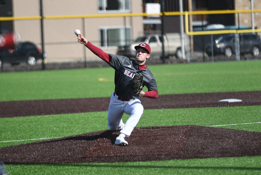 Miles Martin releases a pitch during W.F. West's win over Ellensburg on Mar. 9.