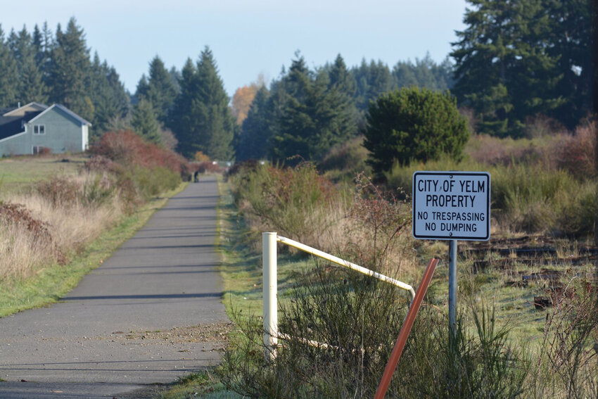 The Yelm Prairie Line Trail is on Rhoton Road, spanning down NP Road Southeast.