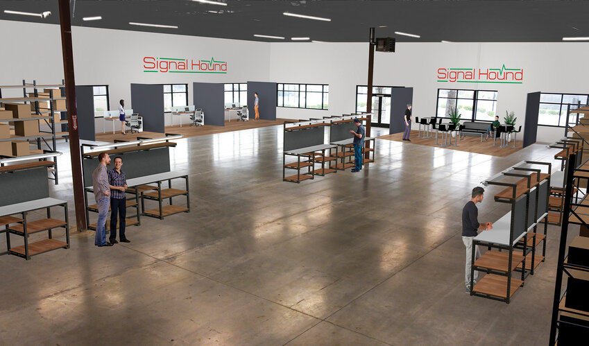 This is a mockup of the additional 11,000-square-foot space being added to Signal Hound&rsquo;s southwest Washington headquarters.