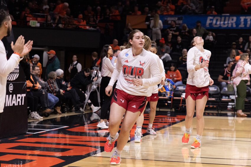 Winlock High School graduate Addison Hall on Friday night suited up for the NCAA Tournament as her Eastern Washington University Eagles took on Oregon State in the first round in Corvallis, Oregon.