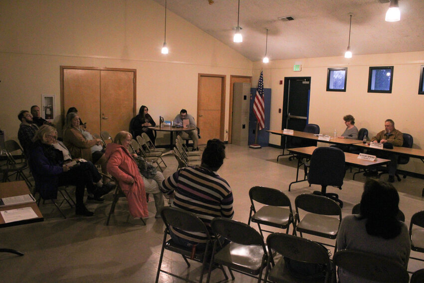 Roy residents attend the first ever Roy town hall meeting at the Roy Community Center on March 25.