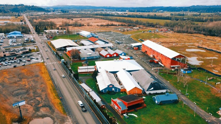 The Southwest Washington Fairgrounds, the site of this year&rsquo;s Home &amp; Garden Show, are pictured from above in this Chronicle file photo.