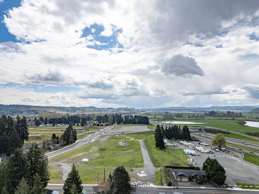 The Centralia Station Project site, where WinCo Foods will be located, pictured on Friday, April 5.