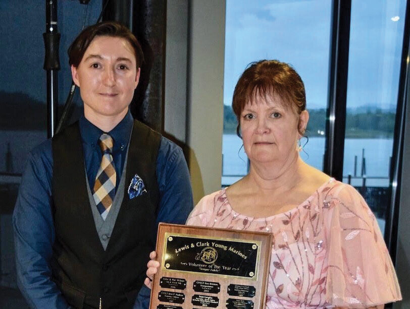 Kristine Lewis of Ridgefield received the Division Adult Volunteer of the Year award for her work with adolescents in the Lewis and Clark Young Marines.