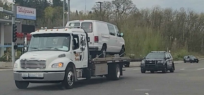 An armed carjacking suspect stole a white work van in Hazel Dell prior to being shot and killed in Salmon Creek by Clark County Sheriff&rsquo;s Office detectives on Saturday, April 13.