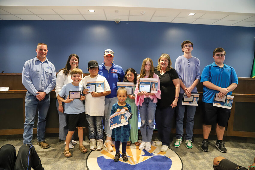 Ridgefield School District recognized its employee and students of the month for April at a recent meeting.