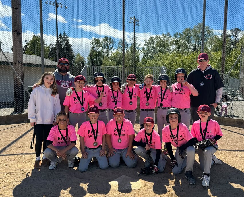 &ldquo;PAC U11 is #tylietough! The PAC U11 baseball team competed in a pink out tournament this weekend at SERA Sports Complex in Tacoma,&rdquo; wrote Anne-Marie Elam, who provided this photo. &ldquo;They fought back and won their bracket for their classmate, Tylie Tobin. We are so grateful for her to be feeling well enough, as she&rsquo;s currently undergoing treatments, to come out cheer on her classmates.&rdquo;  Tylie Tobin, far left in the top row, is a Chehalis girl battling brain cancer. To submit photos to The Chronicle, email news@chronline.com.