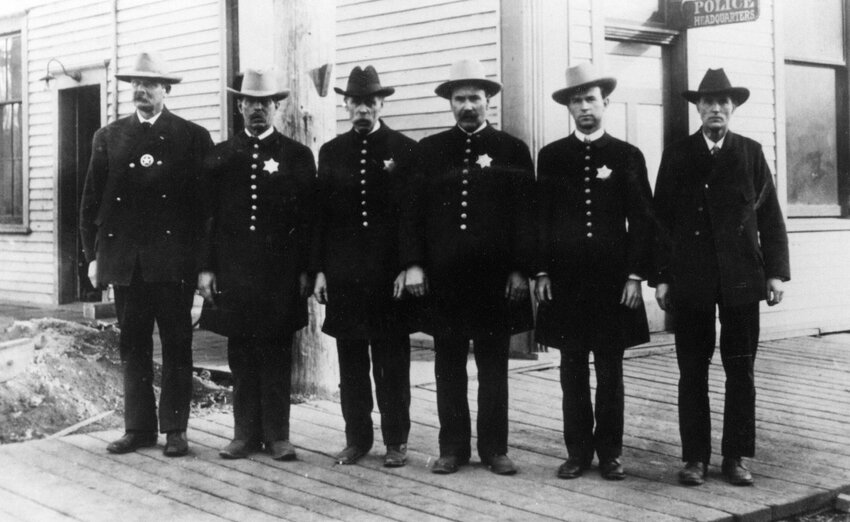 Centralia police officer William H. Smith is third from the left in this historical photo.
